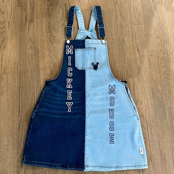 Disney Her Universe Mickey Mouse Denim Overall Dress - NWT - Picture 2 of 8